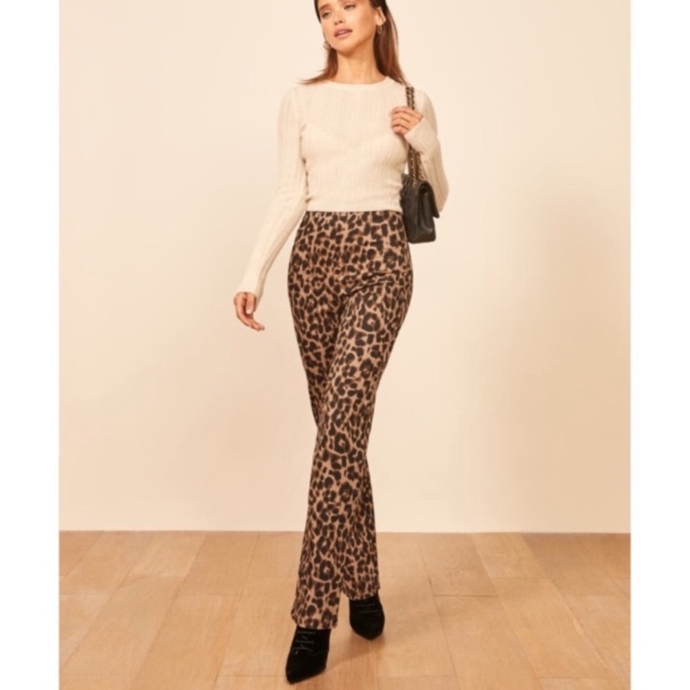 Reformation leopard print pants